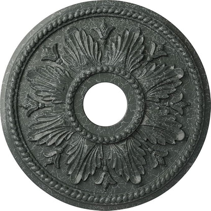 Ekena Millwork CM18ED1AGC Edinburgh Ceiling Medallion, Athenian Green Crackle
