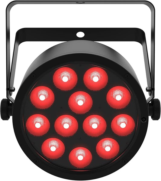 Low-profile, high-output quad-color (RGBA) LED Par compatible with ILS