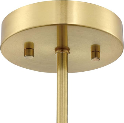 Design House Gracelyn 9 in Ceiling Mount Pendant Light, Semi-Flush Mount, Dimmable, Seeded Glass, Satin Gold, 9 in x 9 in x 14.36 in, 588517-SG