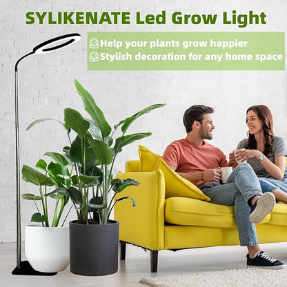 LED Grow Light for Indoor Plants, Full Spectrum led Grow Light,55 inches Adjustable Height,Growing Lamp with Timer,Dimmable Brightness, Ideal for Tall Plants