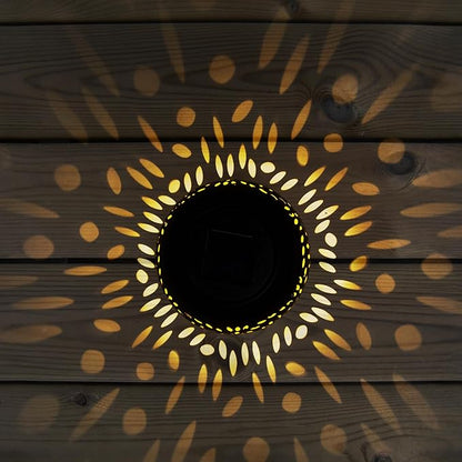 Solar Lantern Outdoor Patio Decor - Solar Lanterns Outdoor Waterproof,Hollow Out Retro Metal Table Lights,Yard Porch Garden Balcony Desk Bedroom Tabletop Decorations Indoor Outside