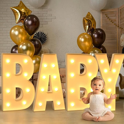 Marquee Letters 3 Feet Tall Large Light Up Letters L Happy Birthday Decorations Marry Me Engagement Party Decor Yellow Light Birthday Decorations Balloon Arch Kit Foam Sign L