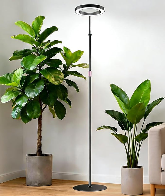 Grow Lights for Indoor Plants, Full Spectrum LED Plant Light with Stand, 67" Adjustable Height, 3/9/12H Timer, 10 Dimmable Levels & 3 Lighting Modes