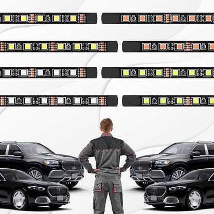 Interior Car Light,Car LED Ambient Lighting Strip Light Neon Interior Atmosphere Lights, 12V USB Port Auto Interior Under Dash Floor Ambient Night Light Decorative Lamp (USB+White)