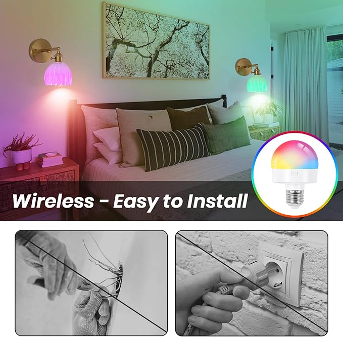 Battery Operated Wall Sconce, Vintage Wall Sconce with Milky White Tulip Glass Lampshade Rechargeable Battery Powered Wall Light with Remote Control for Bedroom,Living Room, Hallway, Aisle