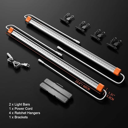 Spider Farmer SUPP-R30 Red LED Grow Light Bars 23.6" Long, 660nm Deep Red Supplemental Light for Indoor, Grow Tents