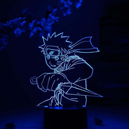 Otaku Lamps Naruto Uzumaki Kunai Naruto – Anime Night Light, 16 Color RGB LED – Gift for Otaku