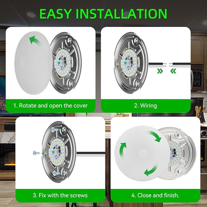 RV Ceiling Light 12V, 4.5Inch RV Light Interior, Dimmable Puck Dome Lights for Motorhome Boat Trailer (Cool White 2Pack)