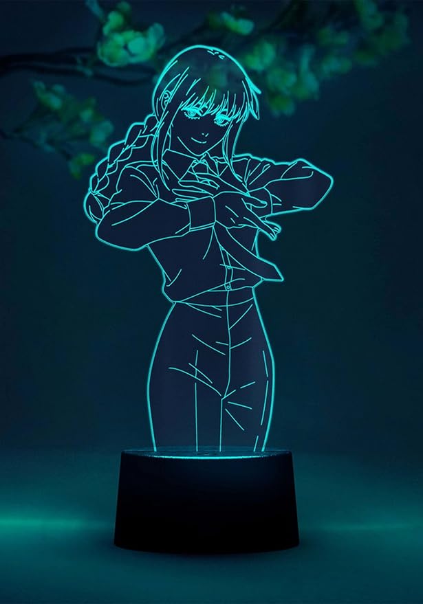Otaku Lamps Makima Chainsaw Man – Anime Lamp Figure Night Light, 16 Color RGB LED – 3D Anime Room Décor Gift for Otaku