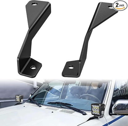 Nilight Ditch Light Brackets Hood Hinges Mount Bracket Kit for Auxiliary Offroad LED Pods Work Lighting Compatible with Toyota 4Runner 1989 1990 1991 1992 1993 1994 1995 3rd Gen Pickup