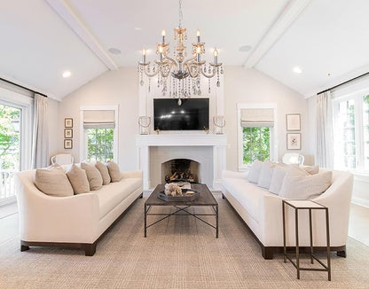 YYSHCHEN Luxury Cognac 9 Lights Crystal Chandeliers for Dining Room, Living Room,Bedroom 26.4"