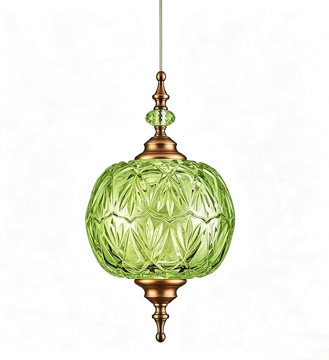 Vintage Green Pendant Lights 8.3 inch Modern Ceiling Pendant Lighting Fixtures for Kitchen Bedroom Dinning Room Living Room
