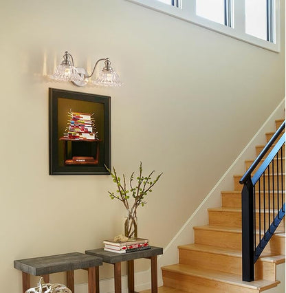 XIEDUN Brushed Nickel 2 Light Vanity Lights Fixture Lights for Bathroom
