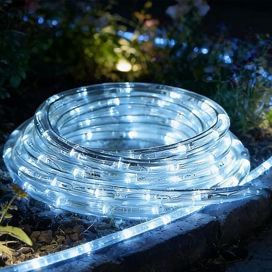 LED Rope Light, 20Ft LED Strip Lights Outdoor Waterproof Decorative Lighting for Indoor/Outdoor Decorations, Deck, Patio, Party and Bedroom Decorations (Cold White)