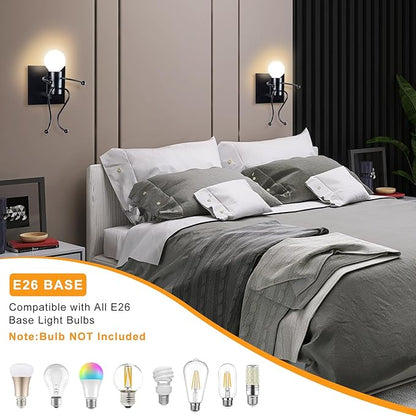 Kawell Creative Vintage Wall Light Fixtures Indoor Wall Sconce Light Industrial Retro Wall Lamp Sconce Art Deco for Kids Room Bedroom Living Room Kitchen Stairs Hallway Restaurant Bar Cafe