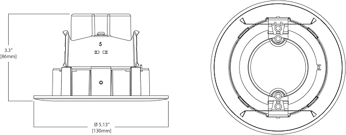 HALO RA406927WHR Ra Integrated Led Recessed Adjustable Gimbal Downlight Retrofit Trim 90 CRI, 2700K Warm 4 in, White