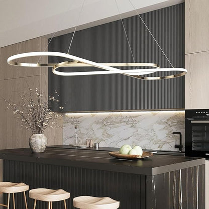 Dimmable Modern for Dining Room Chandelier Light Fixture Over Table with Remote