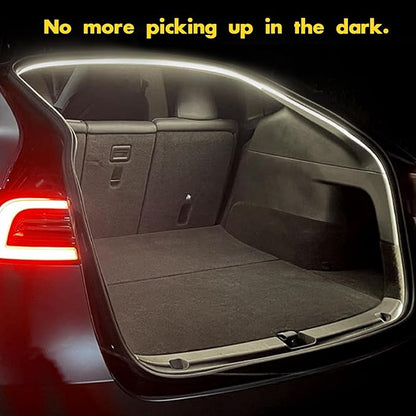 Tlyard Trunk LED Lights Strip for Tesla Model Y 2020-2025 Back Interior Frunk Lightning Waterproof &High Brightness Strip for Tesla Model Y Accessories Cool White
