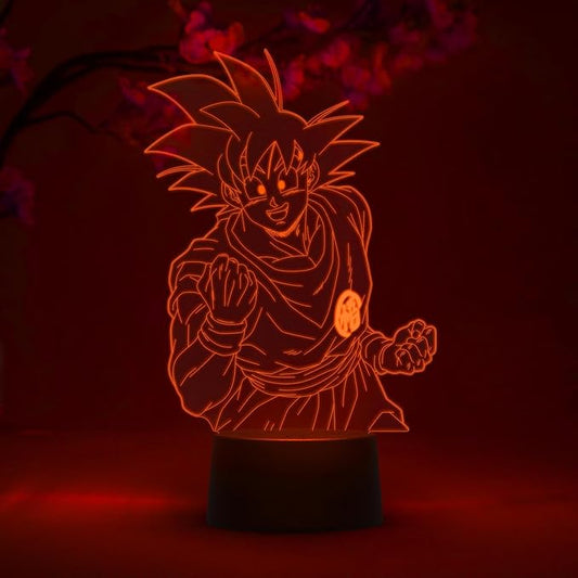 Otaku Lamps Goku Dragon Ball Super – Anime Lamp Figure Night Light, 16 Color RGB LED – Remote, 3D Anime Room Décor Gift for Otaku