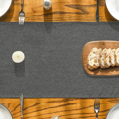 Artoid Mode Grey Table Runner, Seasonal Washable Kitchen Dining Table Decoration for Home Party Decor 13x48 Inch