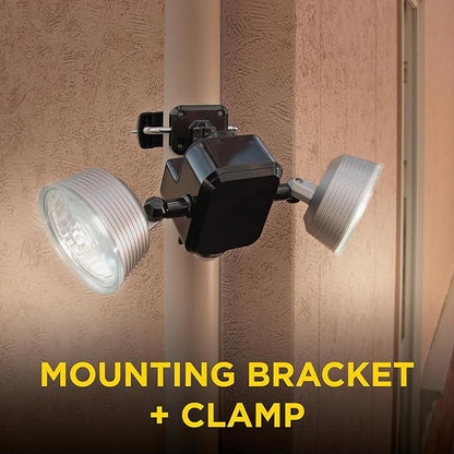 Limitless Innovations Lumenology Dual Security Motion Sensor Spotlights with Adjustable Heads and Sensitivity - Ultra-Bright 1,000 Lumen LED Flood Light - Waterproof/Outdoor (Dark Bronze)