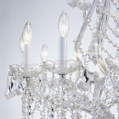 12-Light Crystal Maria Therese Luxury K9 Crystal Chandelier for Dining, Living Room, Bedroom, Entryway
