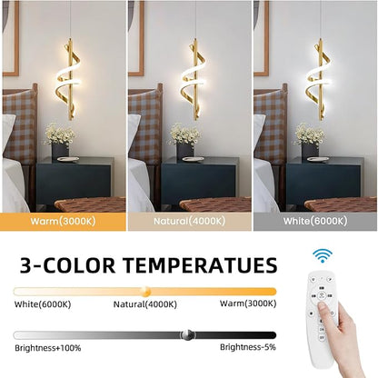 CANEOE Pendant Light Fixtures, Adjustable Modern Pendant Light for Kitchen Island Small Pendant Lighting for Kitchen Island Dining Room Bar Living Room Bedroom,1 Pack (Gold,Dimmable)