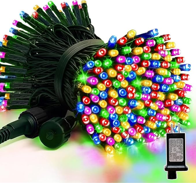 LAMPHOME 200LED 66FT Multicolor Christmas Mini String Lights,Plug in Waterproof Connectable LED Fairy Lights,Indoor & Outdoor Christmas Tree Lights for Home Party Garden Yard Bedroom Decor