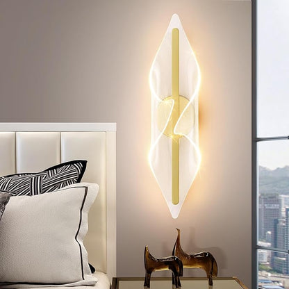 Gold Wall Sconce Modern Wall Lighting LED Dimmable Wall Lamp for Living Room Hallway Bathroom Bedroom 22.4In