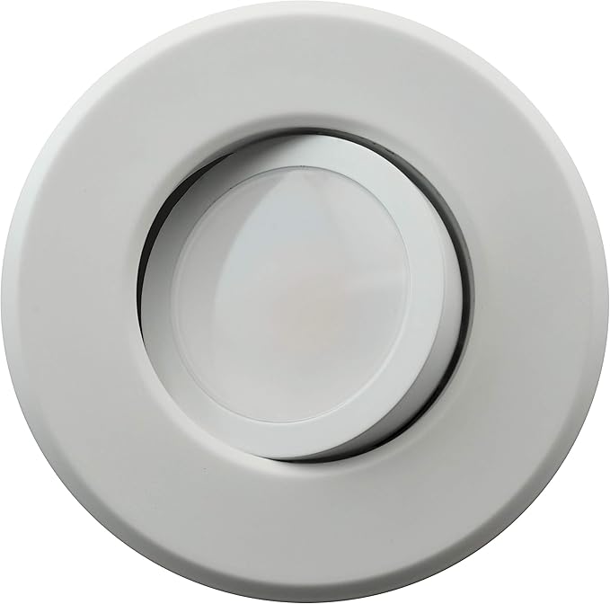 NICOR Lighting 5/6 inch LED Gimbal Downlight Retrofit Kit, 2700K White (DLG56-10-120-2K-WH)