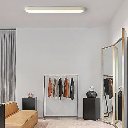 Qcyuui Dimmable LED Ceiling Light with Remote,39.4 in Long Ceiling Light Fixture,Modern Flush Mount Ceiling Lamp,Kitchen Lighting Fixtures Ceiling for Office Bedroom Hallway(Cream/48W)