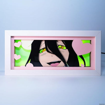 Overlord - Albedo Light Box – Anime Lamp Figure Night Light, 16 Color RGB LED – 3D Anime Room Décor Gift for Otaku