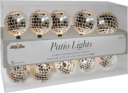 Brite Star 11 ft Disco Ball String Lights - Novelty Christmas Lights with 10 Count Lights for Home, Room Décor