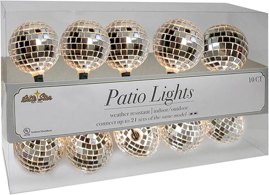 Brite Star 11 ft Disco Ball String Lights - Novelty Christmas Lights with 10 Count Lights for Home, Room Décor