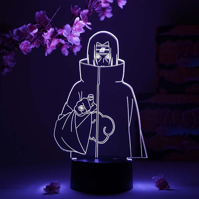 Otaku Lamps Itachi Genjutsu Naruto – Anime Night Light, 16 Color RGB LED – Gift for Otaku