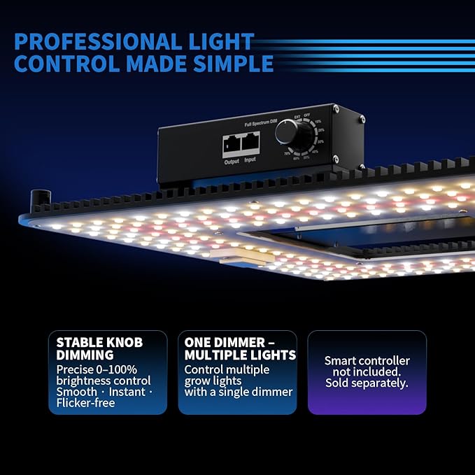 240W LED Grow Light with LM301H EVO & Smart Control, Dimmable Full Spectrum Plant Growing Lamp for 4x2 ft Tent, Timer & Sunrise/Sunset Simulation, High Yield for Veg & Bloom