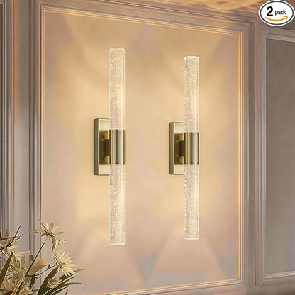 camuucci Battery Operated Wall Sconces Set of 2 Rechargeable Battery Powered Wall Light with 12000mAh Not Hardwired Dimmable Wall Lamp Fixtures for Bedroom Living Room Brown 20.9 Inches