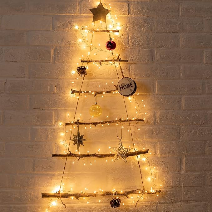 Fairy Lights Plug in, 10Ft 200LEDs String Lights with Remote, 8 Lighting Modes, Copper Wire Waterproof Firecracker Lights for Ceiling Bedroom Wreath Wedding Christmas Tree Decorations, Warm White