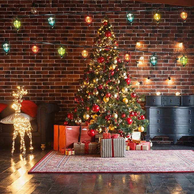 DOGHLY 11FT Fairy String Lights with 10 Color Bulbs Decorations, Outdoor Tropical Beach Theme Lights Patio String Lights for Party Camping Wedding Decor, UL Listed, Connectable, 2 Pcs