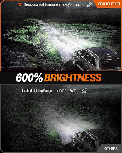 SEALIGHT 881 889 896 LED Fog Light Bulbs or DRL, 6000 Lumens 6500K Xenon White, 898 886 896 894 Front Fog Lamp Replacement Bulbs for Cars,Trucks(Pack of 2)