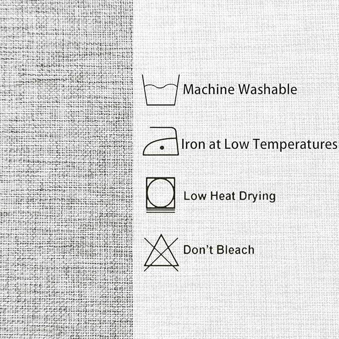 Hiasan 2 Pack Faux Linen Rectangle Tablecloth - Wrinkle and Stain Resistant Washable Table Cloth for Kitchen Dining Room Holiday Table Cover for Party Dinner, Light Grey, 54 x 80 Inch