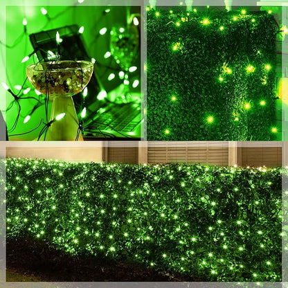 Neoclassy 120Led Christmas Net Lights Outdoor 5ft x 6ft Connectable, 8 Modes Waterproof Black Wire 29V Plug in Mesh Net Christmas Lights for Garden, Yard, Bushes, Trunk, Xmas Tree Decor (Green)