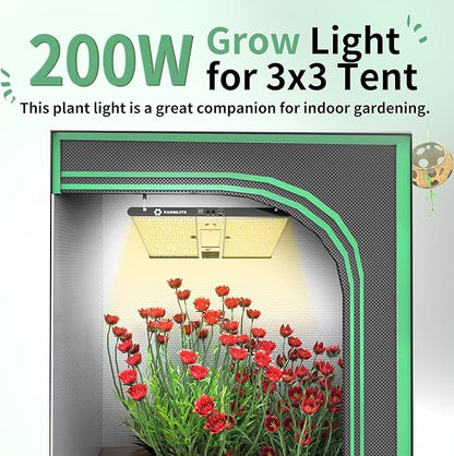 FARMLITE Grow Light for Indoor Plants Grow Light Full Spectrum Led Grow Lights Growing Lamp Daisy Chain Dimmable (200Watts)