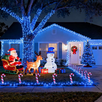 100FT 300 LED Outdoor String Lights, Plug in Christmas Lights Indoor Waterproof with 8 Modes, Connectable Twinkle Fairy Lights Clear Wire for Bedroom Home Wedding Patio Garden Decorations, Blue
