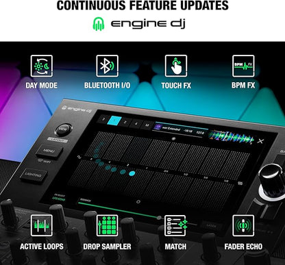 Denon DJ SC Live 4 DJ Controller and DMX Lighting Controller for Live Music, DJ sets, Events, Music production
