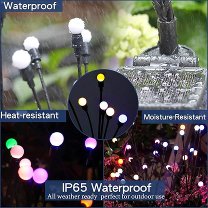 TONULAX Solar Garden Lights, Starburst Swaying When Wind Blows, Solar Lights Outdoor Decorative, Color Changing RGB Light for Yard Patio Pathway Decoration(4 Pack)