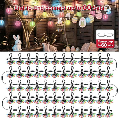 LAMPHOME Multicolor Outdoor String Lights, 26FT LED Patio Lights with 12+1 Shatterproof Edison Bulbs, UL Waterproof Connectable Dimmable Hanging Lights for Backyard Porch Garden Deck Balcony Decor