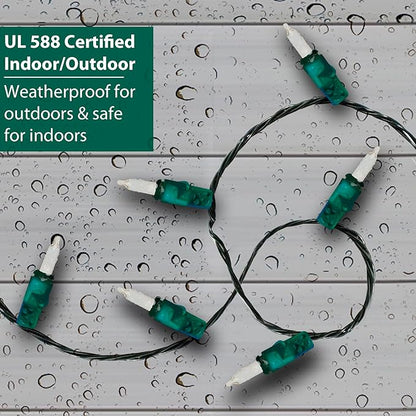 Brite Star 300 Lt String to String Lights, Clear, White Wire