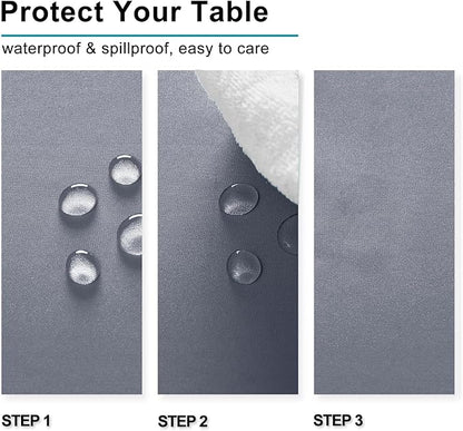 Hiasan Light Gray Rectangle Tablecloth - Waterproof Spillproof and Wrinkle Resistant Washable Polyester Table Cloth for Dining Party, 54 x 120 inch