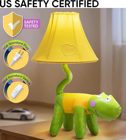 Crocodile Dinosaur Kids Lamp for Boys Bedroom - 20" Boys Lamp for Kids Room - Cute Christmas Gifts, Birthday Gifts for All Ages: Toddler Girls, Children 3 4 5 and Up Years Old, Sister Brother, Sibling